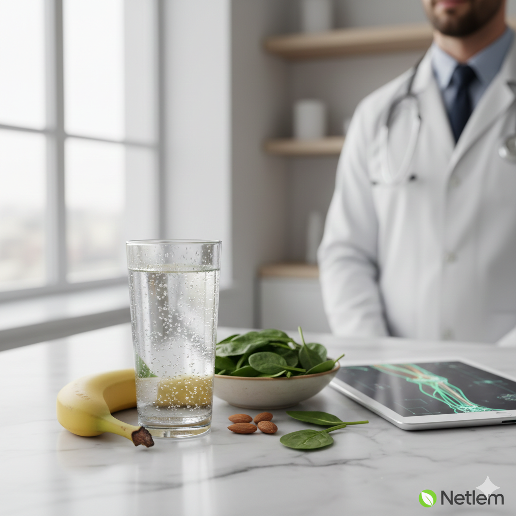 Gece bacak kramplarını önleyen magnezyum ve potasyum zengin gıdalar ile klinik çözüm önerileri.